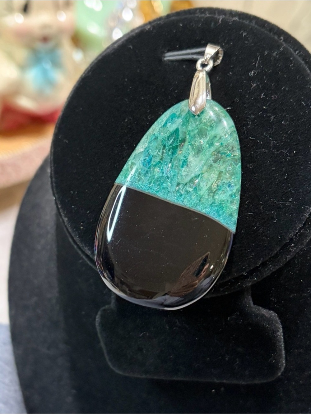 Quartz Onyx Gemstone Pendant Jewelry Stone Chakra Healing Crystal Natural